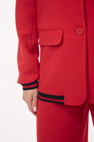 Брюки, жакет Your size 2277 красный - фото 6