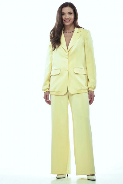 Брюки, жакет Your size 2278 светло-желтый - фото 9