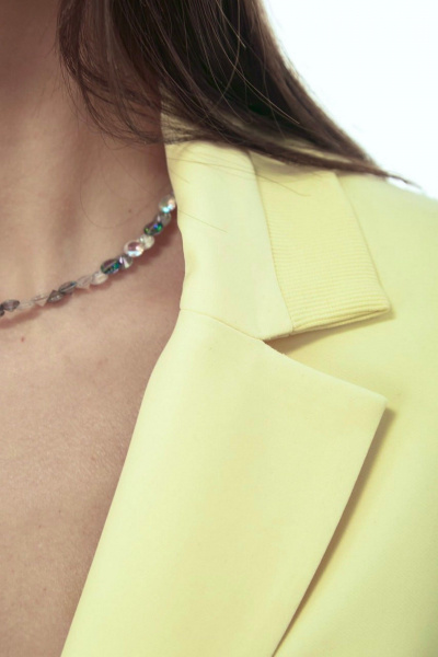 Брюки, жакет Your size 2278 светло-желтый - фото 5