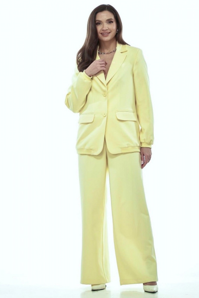 Брюки, жакет Your size 2278 светло-желтый - фото 2