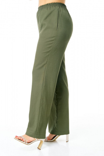 Брюки, жакет VI ORO VR-1265 молоко-олива - фото 17