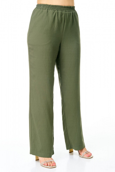 Брюки, жакет VI ORO VR-1265 молоко-олива - фото 16