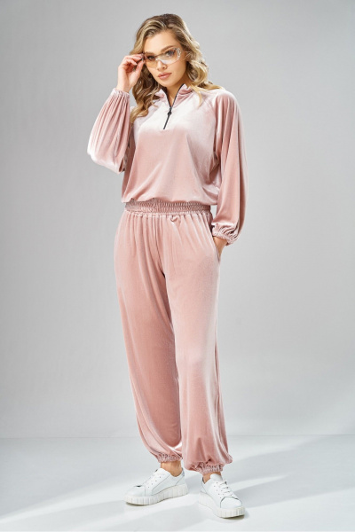 Брюки, джемпер Ольга Стиль С-1004 пудрово-розовый - фото 4