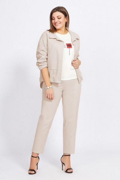 Брюки, рубашка, футболка Милора-стиль 1100/1 бежевый - фото 1