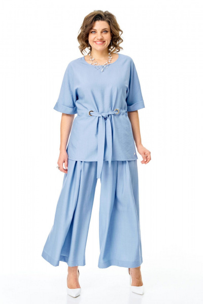 Блуза, брюки VI ORO VR-1267 голубой - фото 7