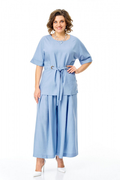 Блуза, брюки VI ORO VR-1267 голубой - фото 2
