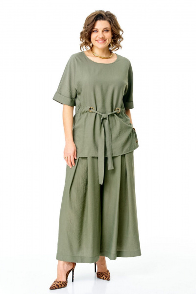 Блуза, брюки VI ORO VR-1267 олива - фото 1