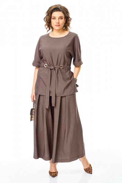 Блуза, брюки VI ORO VR-1267 шоколад - фото 7