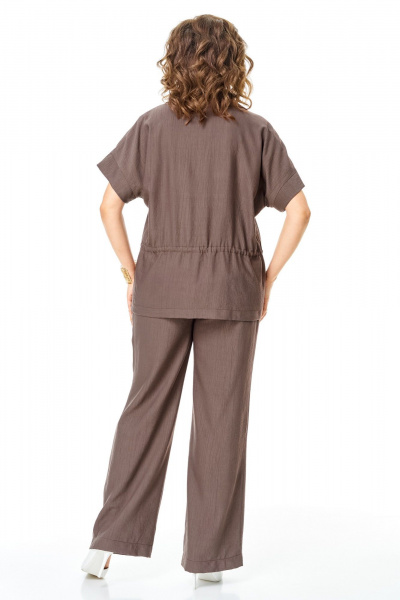 Брюки, жакет, топ VI ORO VR-1181 шоколад - фото 18