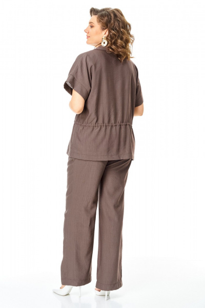 Брюки, жакет, топ VI ORO VR-1181 шоколад - фото 15