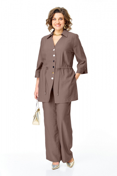Блуза, брюки VI ORO VR-1261 шоколад - фото 18