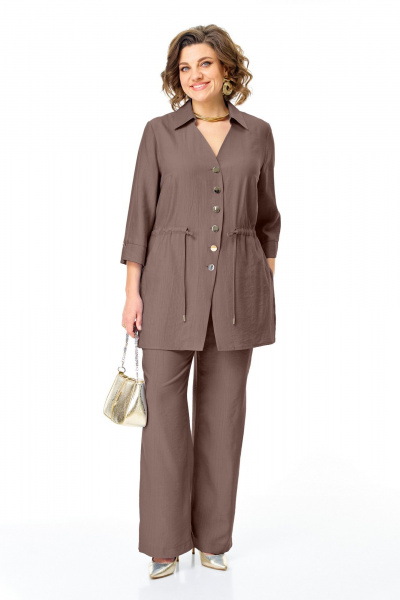 Блуза, брюки VI ORO VR-1261 шоколад - фото 16
