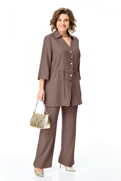 Блуза, брюки VI ORO VR-1261 шоколад - фото 15