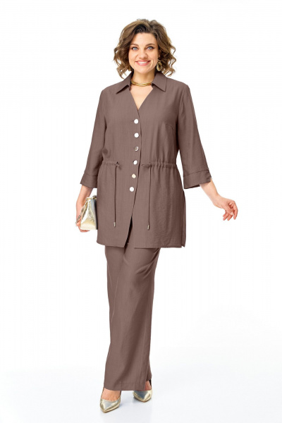 Блуза, брюки VI ORO VR-1261 шоколад - фото 12