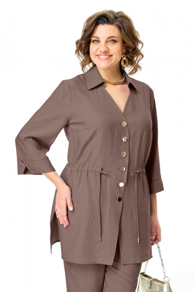 Блуза, брюки VI ORO VR-1261 шоколад - фото 4
