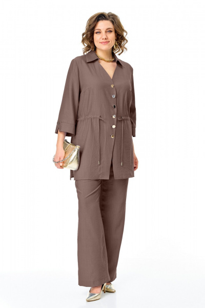 Блуза, брюки VI ORO VR-1261 шоколад - фото 1
