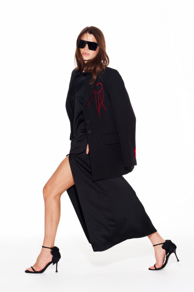 Платье ELLETTO 1123 черный - фото 9