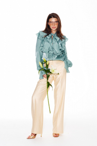 Блуза ELLETTO 3944 бирюза - фото 2