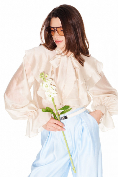 Блуза ELLETTO 3944 сливочный - фото 5