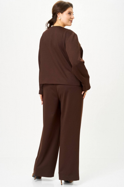 Брюки, жакет SOVA 11313 коричневый - фото 6