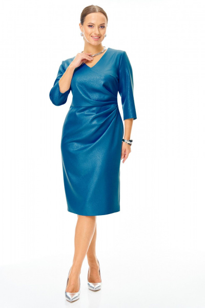 Платье T&N 7704 темная_бирюза - фото 3