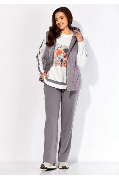 Брюки, жилет, свитшот TAiER 1425 серый - фото 2