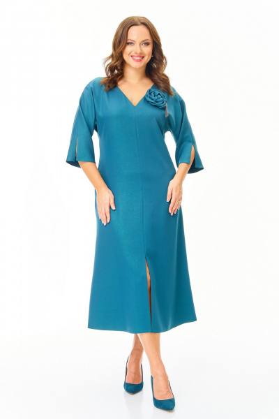 Платье T&N 7711 бирюза_темная - фото 4