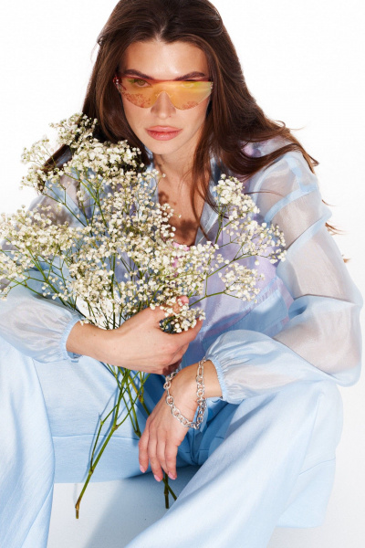 Блуза ELLETTO 3991 голубой - фото 10