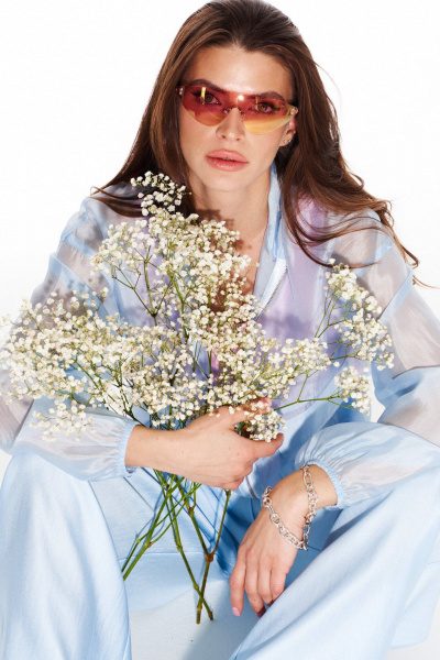 Блуза ELLETTO 3991 голубой - фото 9