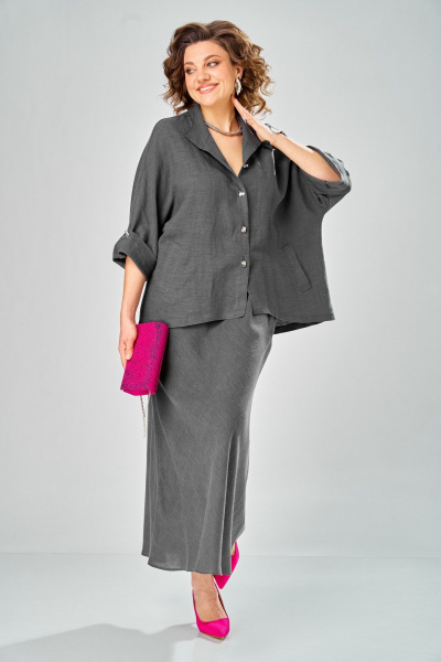 Рубашка, юбка Диомант 2152 графит - фото 9
