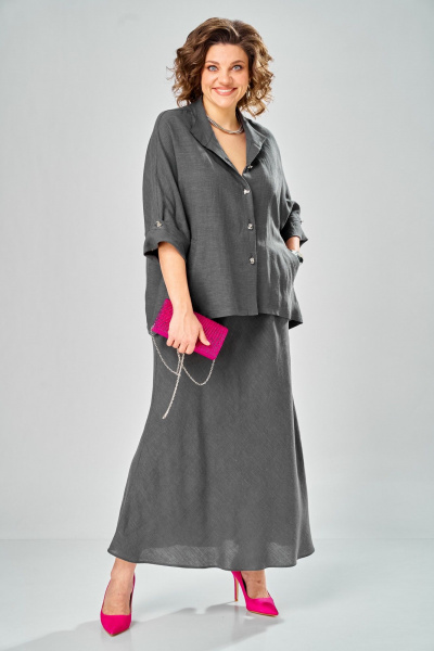 Рубашка, юбка Диомант 2152 графит - фото 8