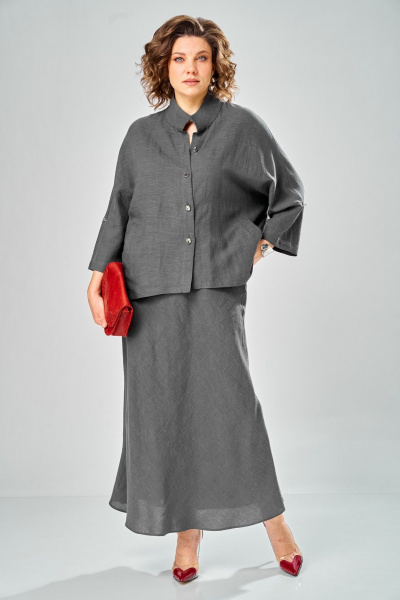 Рубашка, юбка Диомант 2152 графит - фото 1