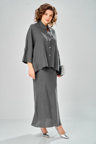 Рубашка, юбка Диомант 2152 графит - фото 7