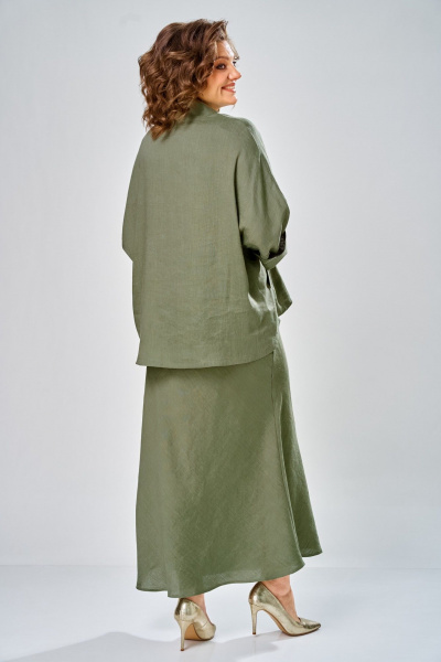 Рубашка, юбка Диомант 2152 олива - фото 13