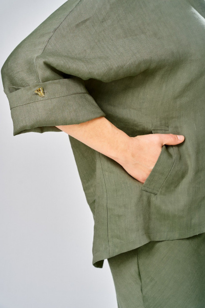 Рубашка, юбка Диомант 2152 олива - фото 6