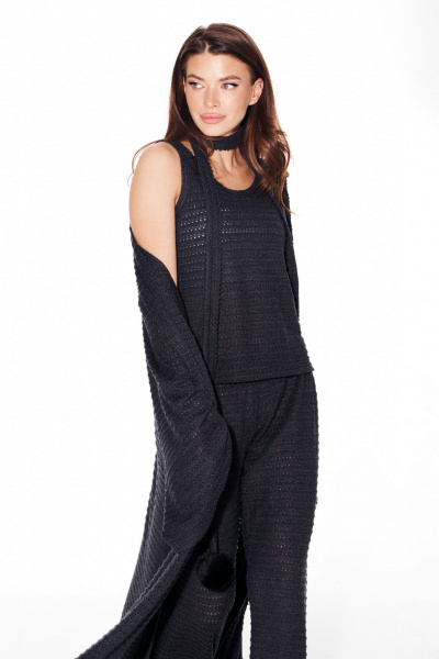 Брюки, кардиган, топ ELLETTO 5339 графит - фото 6