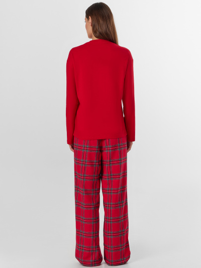 Брюки, джемпер Mark Formelle 592625/25-36548ПП-14 красный_клетка_на_красном_1_сл_на_пол_ДТФ - фото 2
