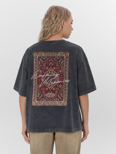 Футболка Mark Formelle 112961/25-ОБР38308П-0-2 ACID_WASH_графит_печать_448_W_вышивка - фото 3