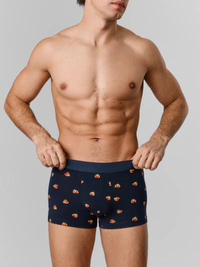 Трусы Mark Formelle 411228-2/25-5164П-5 перцы_на_т.синем_т.синий_3_сл_на_гульфике - фото 1