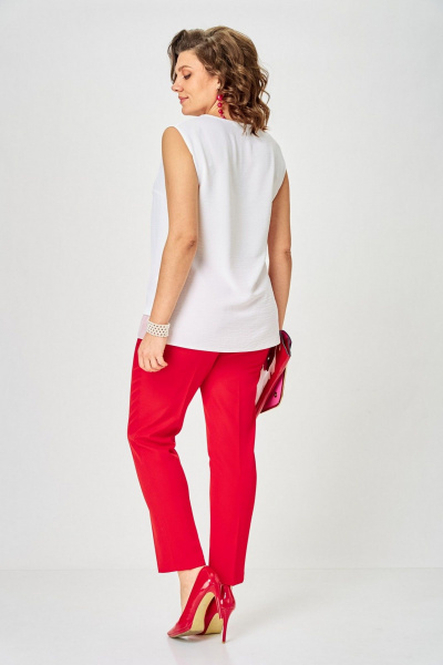 Брюки, кардиган, топ Svetlana-Style 2320 красный_цветы - фото 8