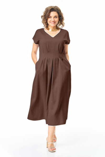 Платье VI ORO VR-1258 шоколад - фото 1