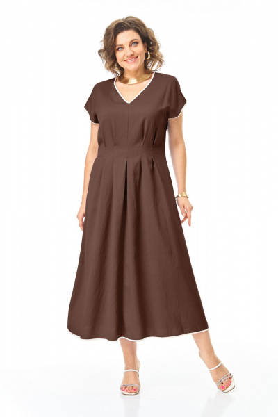 Платье VI ORO VR-1258 шоколад - фото 11