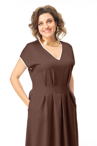 Платье VI ORO VR-1258 шоколад - фото 5