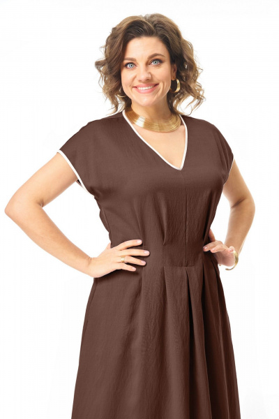 Платье VI ORO VR-1258 шоколад - фото 4