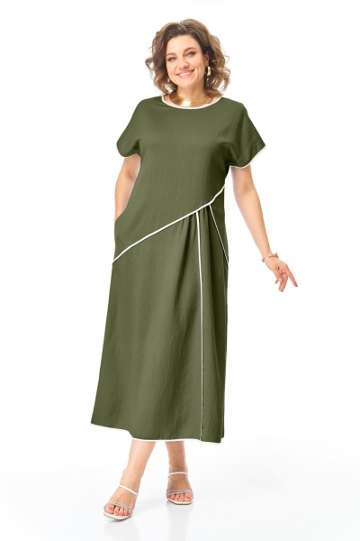 Платье VI ORO VR-1260 олива - фото 11