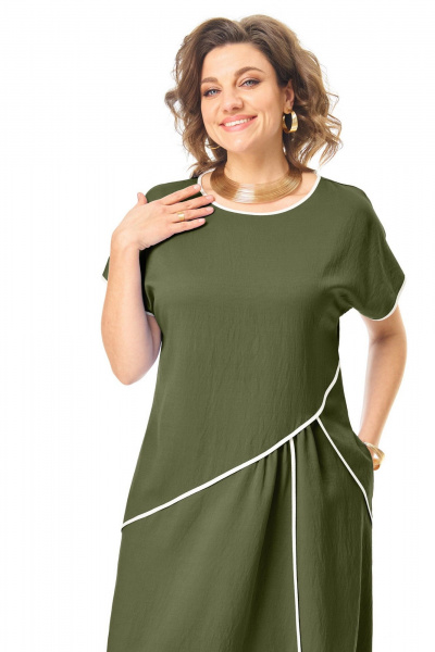 Платье VI ORO VR-1260 олива - фото 7