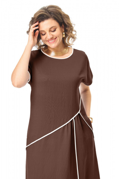 Платье VI ORO VR-1260 шоколад - фото 12