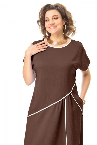 Платье VI ORO VR-1260 шоколад - фото 9