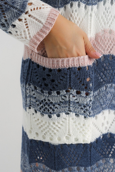 Кардиган BONADI 1285 пудра-джинс - фото 4