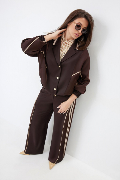 Брюки, жакет ElPaiz 1320 шоколад - фото 2